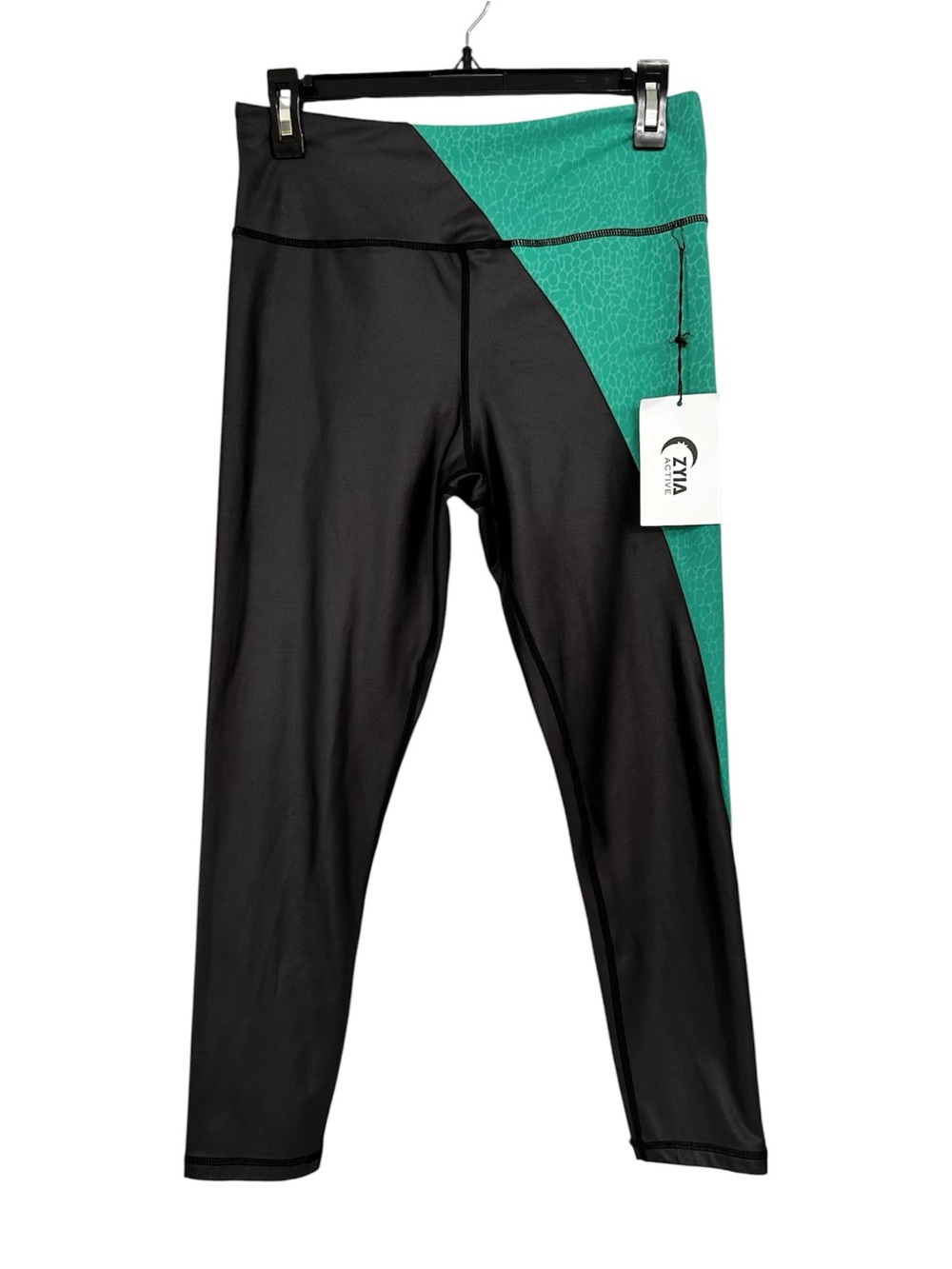 NWT Zyia Active Leggings Jade River Stone Metallic Hi-Rise 7/8 24” Women’s Sz 12